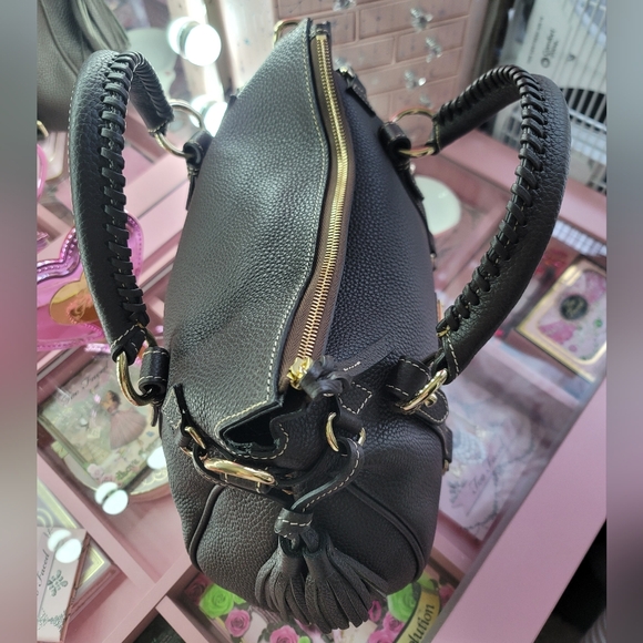 Dooney & Bourke Tasseled Satchel Tmoro Brown ALL WEATHER RUGGED LEATHER SOLD OUT - Picture 10 of 12